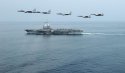 RSAF F-15S Strike Eagles flying by the #French aircraft carrier Charles de Gaulle.jpg