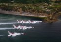 USAF Thunderbirds fly off coast of Pointe du Hoc Normandy France.jpg