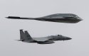 F-15 Eagle fighter jet, USAF B-2 Spirit stealth bomber . . . RIAT 2017 .jpg