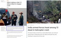 India's defence chief, 12 others killed in chopper crash - Reuters 20211208.jpg