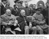 Winston Churchill, Franklin D. Roosevelt, and Josef Stalin (Yalta conference, 1945).png