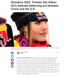 Eileen Gu is the most dominant woman in freeskiing. Her decision to represent China instead of...png