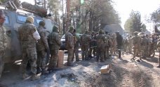 Ukr - Mass surrender at a command post near Kiev -Ukrainian officers & soldiers.jpg